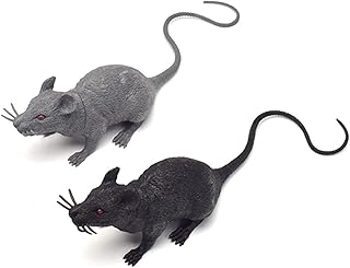 Mangdunt 6 Pack Simulation PVC Mouse Novelty Prop Halloween Decorations