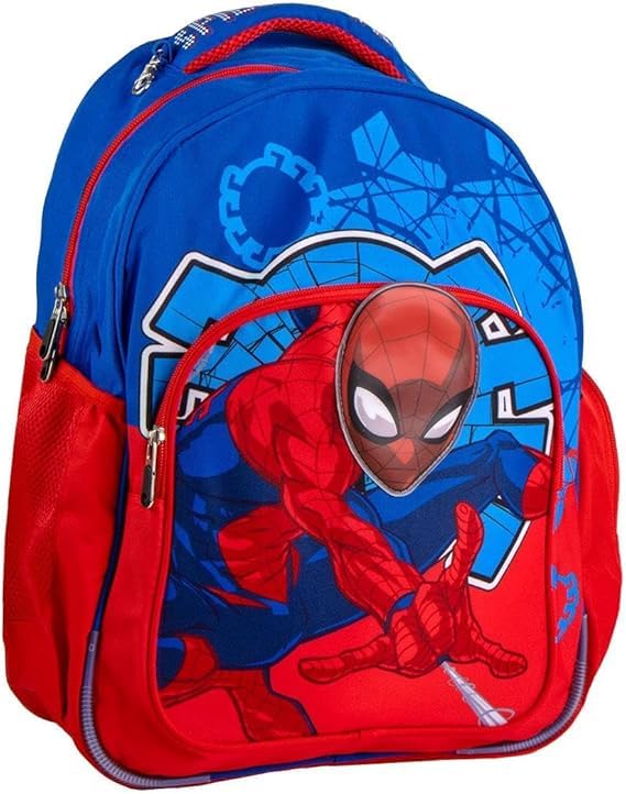 Zaino originale per bambini con design Spiderrman - Zaino scolastico grande 42 cm per scuola elementare, leggero, resistente e con spallacci regolabili