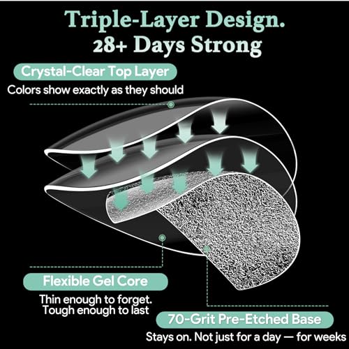 Image of Leykosh 540 Pcs Extra Short Almond False Nail Tips, 15 Sizes with Half Sizes, 70-Grit Pre-shaped Half Matte Soft Clear Acrylic Press Ons, Full Cover Fake Nails for Salon Manicure, Extensions & DIY