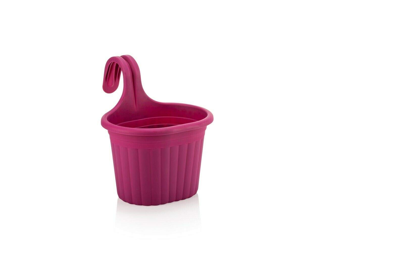 Tamersgifts Cherry Hanging Planter Plant Pots Trough Garden Fence Balcony Railing Flower Pot (, Small)