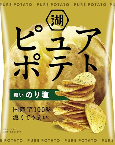 湖池屋 ピュアポテト 濃いのり塩 52g✕12袋のサムネイル