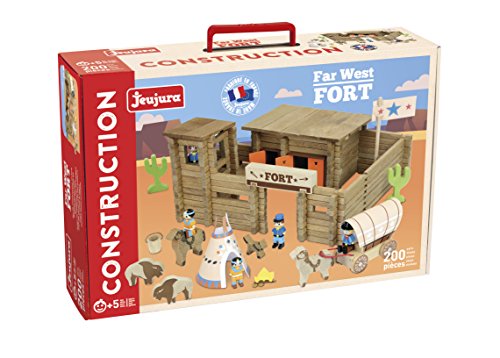 51E8SoNCEWL Jeujura - 8068- Jeux de Construction-Far West - Fort et Indiens - 200 Pieces