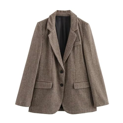 Women's Winter Lapel Collar Long Sleeve Single Breasted Suit Jackets Business Casual Blazer Coat2
