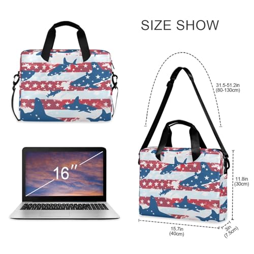 Bolso bandolera para laptop Fish America hasta 16 pulgadas miniatura 3