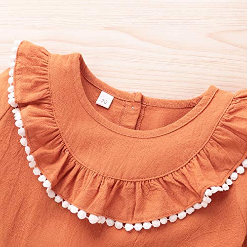 iFCOW Meisje Lange Mouw Jurk, Baby Meisje Jurk Peuter Lange Mouw Ruches Kraag Jurk - Image 3