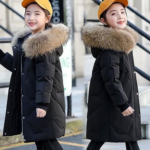 Girls' Winter Coat Heavyweight Long Puffer Jacket Kids Insulated Parka with Fu𝐫 Hood Down Jacket Toddler Clothes Boys2