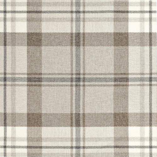 Natural Brown Plaid Woven Pattern Upholstery Fabric by The Yard