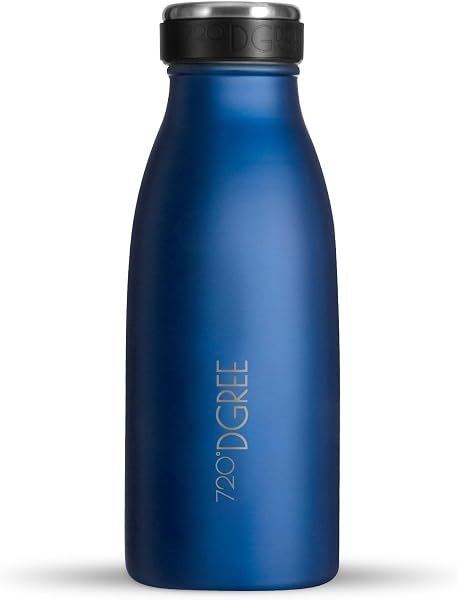 720°DGREE Borraccia termica 350ml "milkyBottle" - Senza BPA, Prova di Perdite - Bottiglia acqua termiche in acciaio inox - Borracce perfetto per bevande calde, fredde, Bambini, Bambina, Scuola Materna - 1