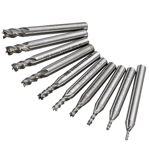 10 X 1,5 mm Bis 6 mm HSS 4 Flöte Fräser 6 mm Schaft Milling Cutter Set