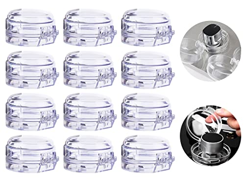 6 Pezzi di Serrature per Manopole per Fornelli a Gas, Coperture per Manopole per Fornelli in Plastica a Prova di Bambino per Ristoranti per Cucine per Bambini e Animali Domestici (Arancione