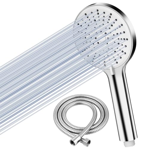 Alcachofa de Ducha Alta Presion, 5 Modos Antical Cabezal Ducha Grande (⌀120mm) Teléfono Mango Chuveiro Alta Presión Shower Head con Manguera 1,5M