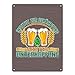 Produktbild Bier Metallschild XXL in 28x38 cm Institut zur Bekämpfung akuter Unterhopfung Blechschild für Hobbybrauer zum Geburtstag Bier Hopfen Brauerei Alkohol cool
