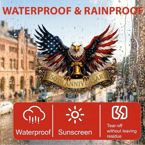 Image of 2-Piece USA 250th Anniversary Patriotic Car Decal