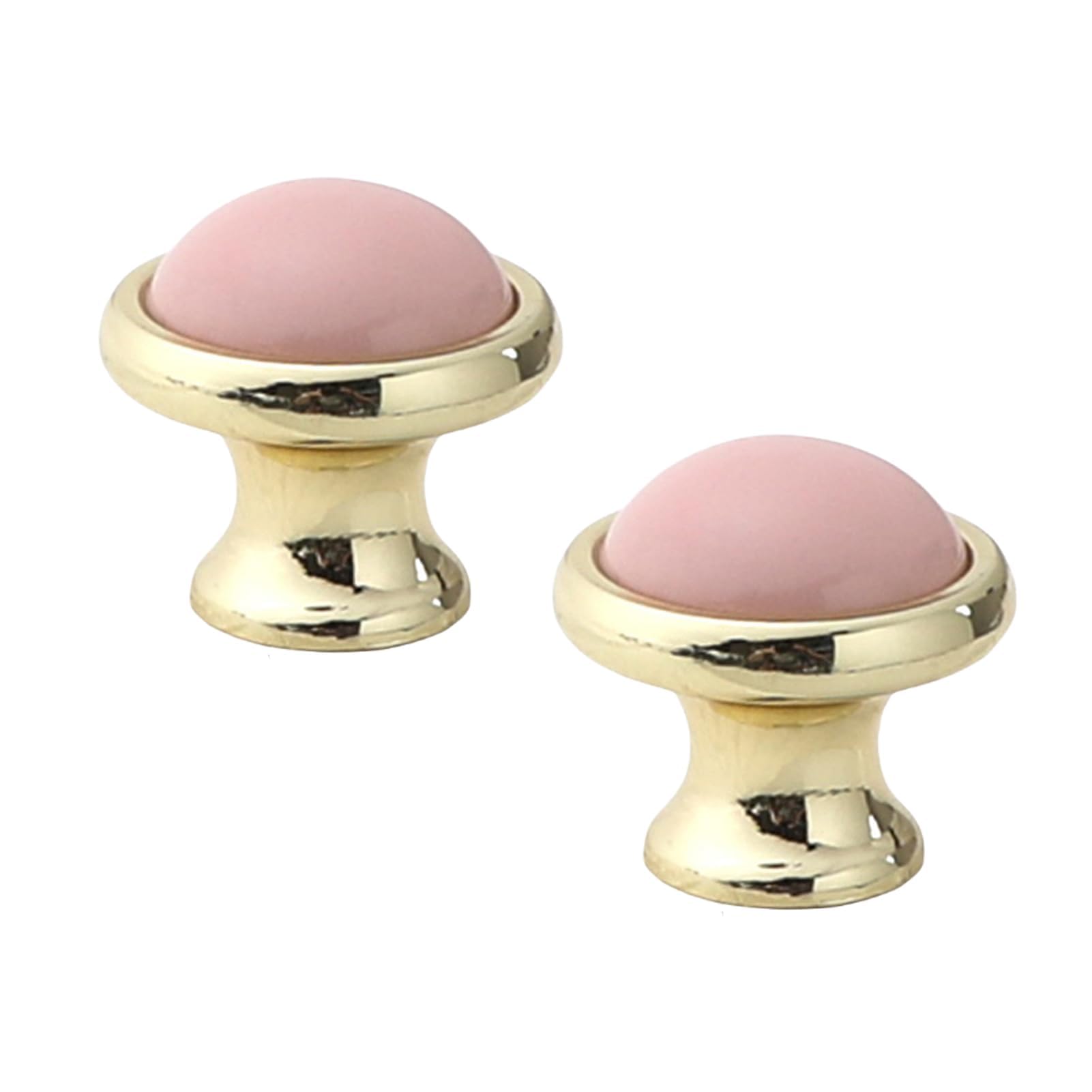 Wulachaka Handles Multicolored Door Levers Furniture Wardrobe Porcelain Zinc Alloy Cabinet Pulls Ceramic Kids Door Knobs for Drawers,Kitchen,Living Room,2pcs (Pink, Single Hole)