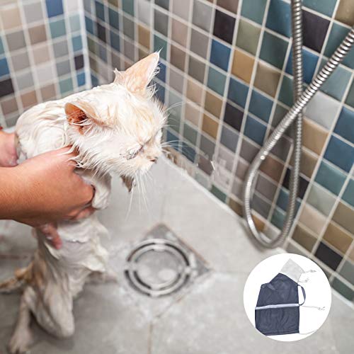 Saco de lavagem para gatos, artefato de banho para gatos, sacola fixa para gatos e cães, sacola de b