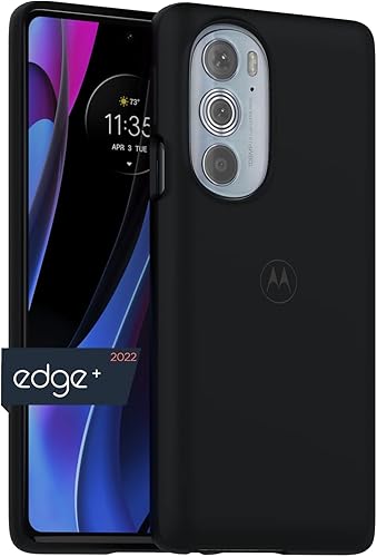 Motorola Funda protectora Edge+ (2022), ajuste de precisión negra, elegante funda que absorbe los golpes no para Edge + 2020Edge+ 2023, Edge