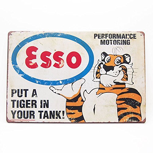 Esso Put a Tiger in Your Tank, Metal Tin Sign, Wall Decorative Sign By 66retro by 66Retro