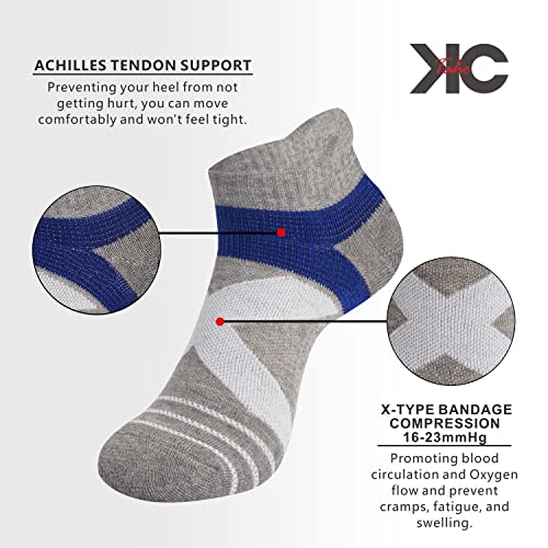 Image of Athletic Ankle Socks for Men & Women, Cushioned Compression Arch Support Socks For Running, Golf & Sports (4 Pairs)