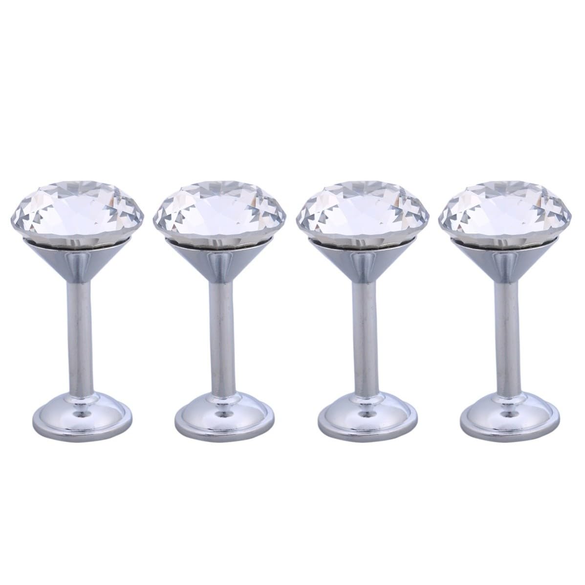 Crochets muraux en cristal de diamant VALICLUD porte-manteaux multifonctions argentés