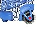 J World Sunny Rolling Backpack for Kids. Roller Bag With Wheels, Geo Blue