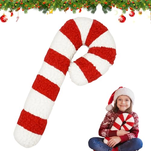 Pipihome Weihnachts Zuckerstangen Kissen, Süßes Weihnachten...