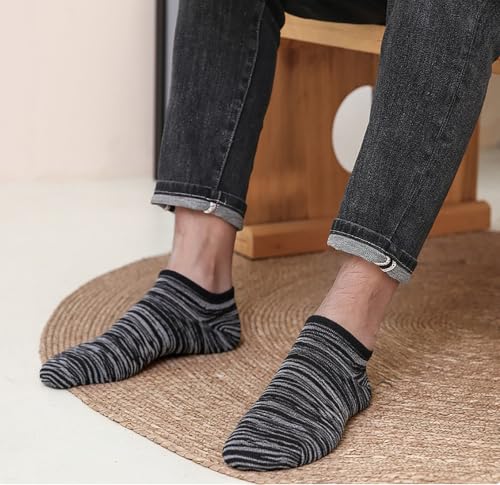 Image of 12-30 Pairs Low Cut Ankle Socks for Men Thin Breathable Casual No Show Athletic Socks Bulk