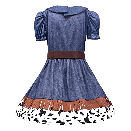 Disfraz cowboy cowgirl para niñas 4 piezas años 3-8 miniatura 4