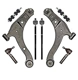 PartsW 8 Pc Suspension Kit for Chrysler Dodge Plymouth/Lower Control Arms Left & Right Side with Ball Joints, Tie Rods End and Sway Bar Links