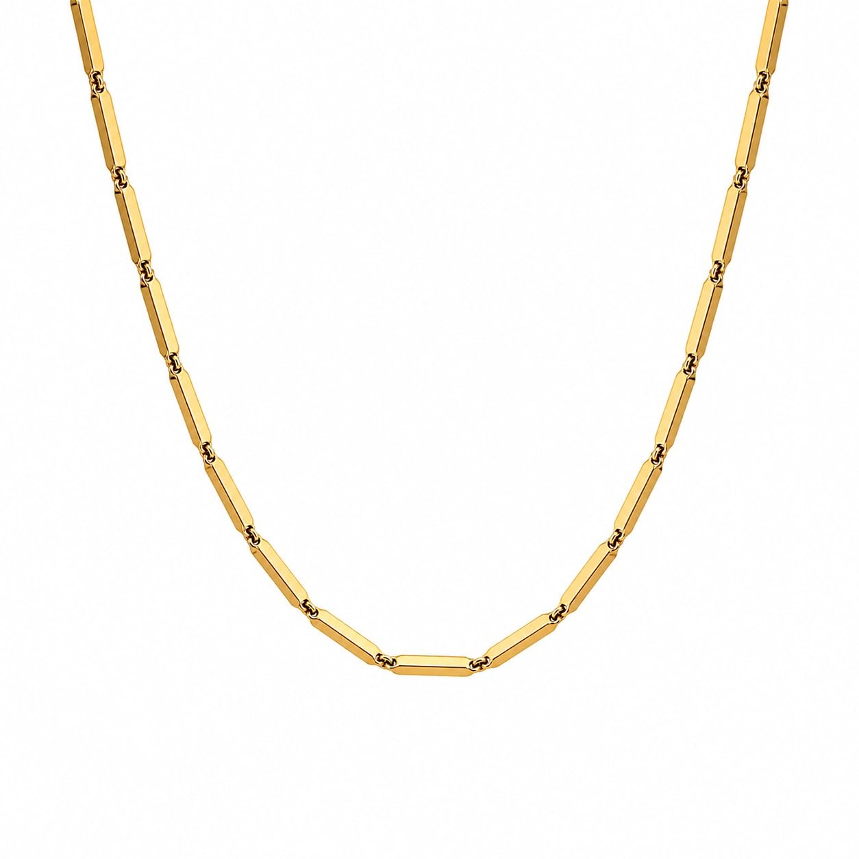 Golden Rice Chain | 24K Gold Tone Plated | Lightweight Chain for Men & Women | Pack of 2-image-33