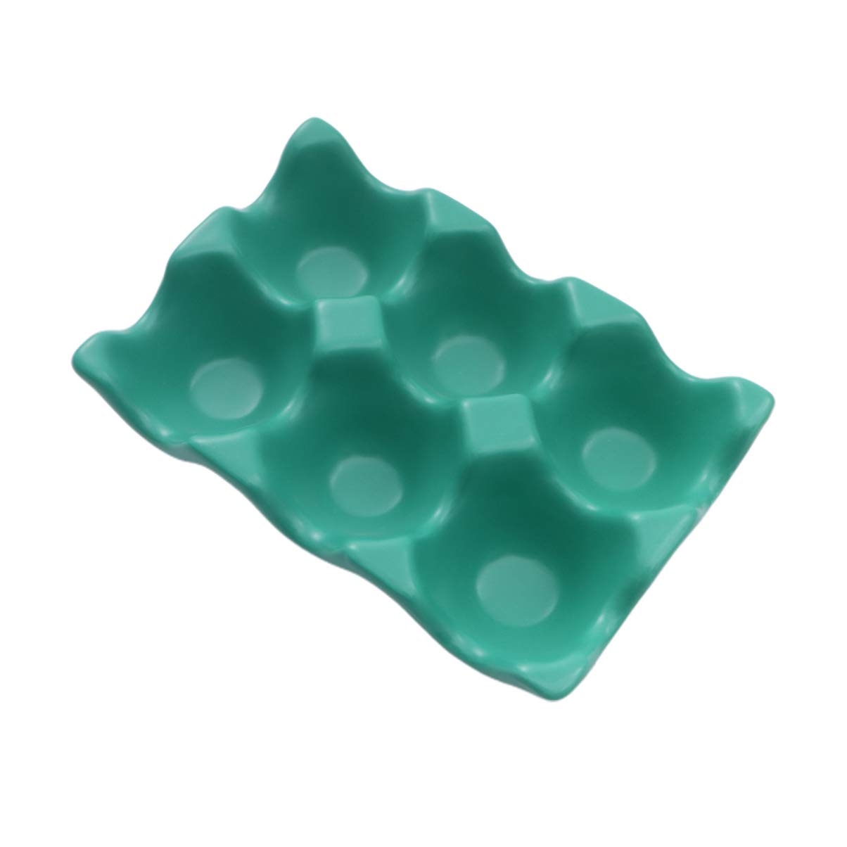 Cabilock Vassoio Portauovo Impilabile In Ceramica - Contenitore Per Frigorifero Con 6 Griglie, 14,5x9,5x3,2 Cm, Antiscivolo - 2