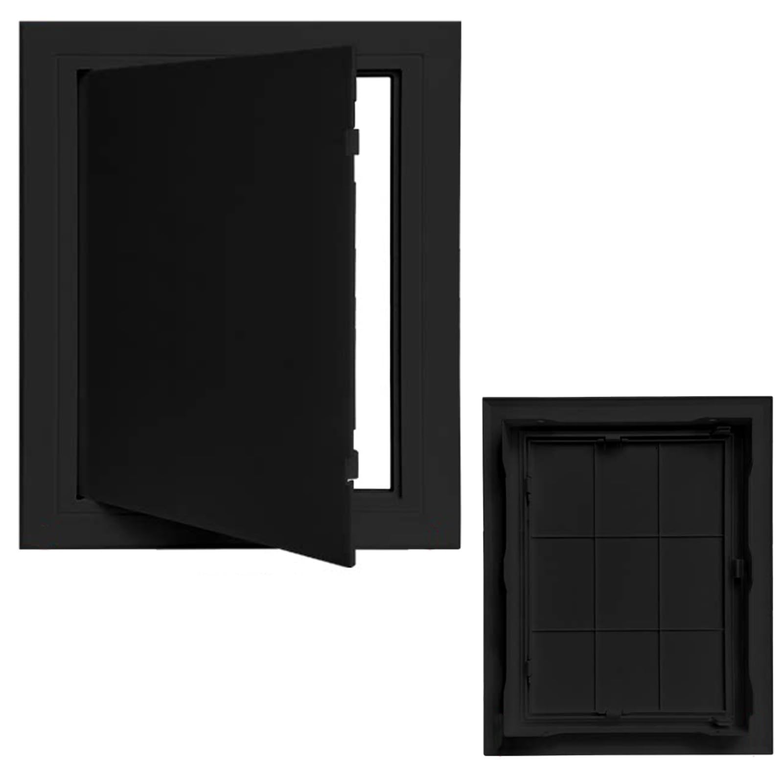 2 Pcs Access Panel for Wall and Ceiling, Inspection Door with Paintable Surface, Durable ABS Plastic, for Ceilings, Wires, and Cables(Black,10x15cm/4x6in)