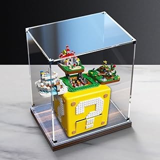 Vetrina Per Lego 71395 Punto Interrogativo Vetrina in Mattoni Vetrina Acrilica Per Lego 71395 (Non Includere Modello Lego) 50x25x40cm