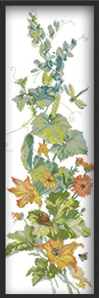 Image of Rosyfoxes Cross Stitch Kits Stamped Full Range of Embroidery Starter Kits for Beginners DIY Needlepoint Kit- Printed kit Summer (Printed) 11CT 13x32.3 inches