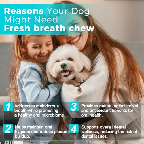 Image of Pets Fresh Breath Chew - 30 Chews | Oral Health Support for Dogs | Targets Bad Breath & Promotes Healthy Teeth
