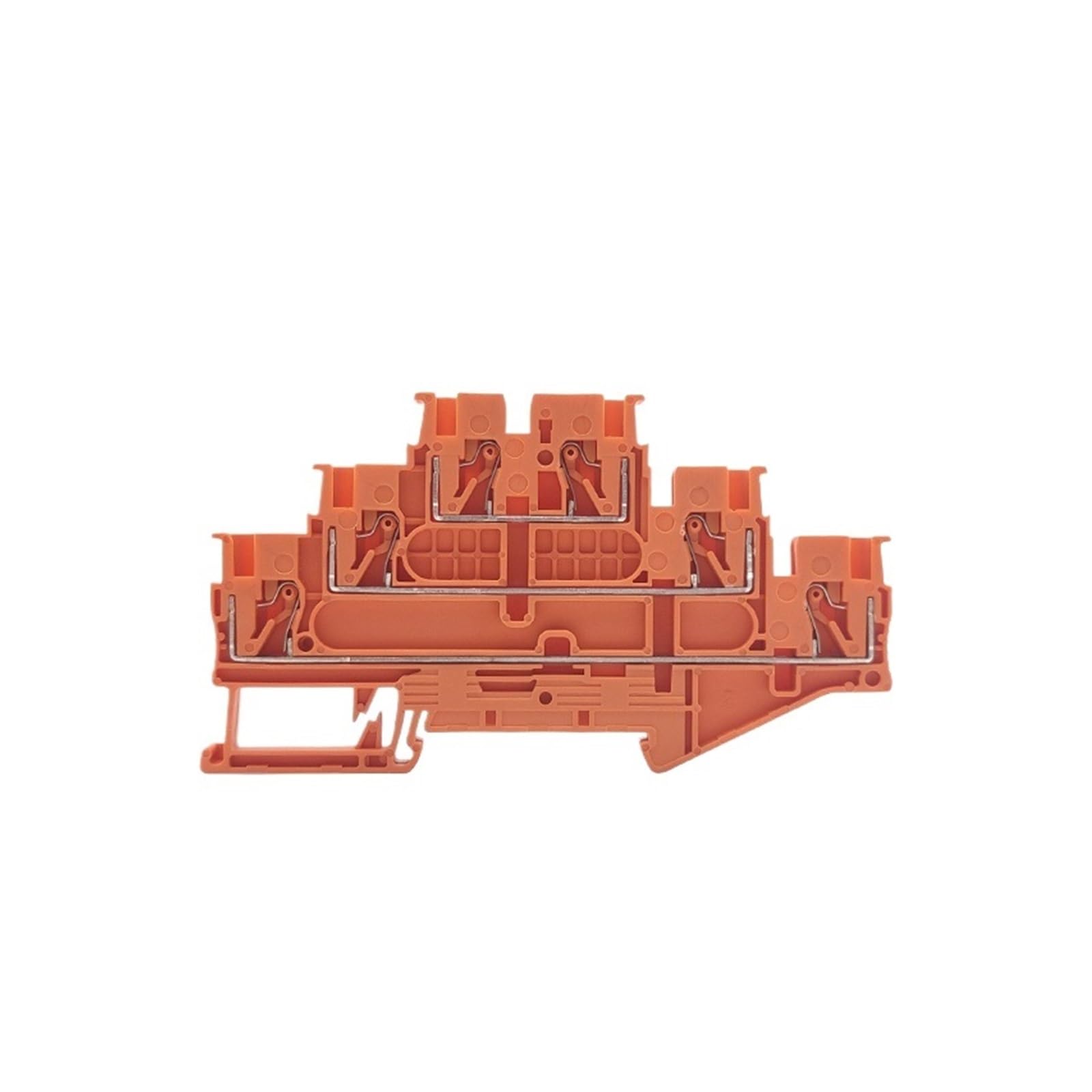 Connecteur de câblage enfichable PT2.5-3L, 10 pièces, Triple 3 niveaux, câble 2.5 mm², électrique .5mm, bornier sur Rail Din PT(PT2.5-3L-Orange)