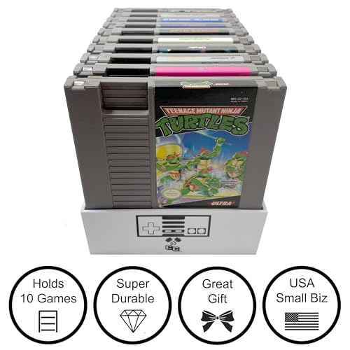 Image of Collector Craft, White, NES Compatible Cartridge Holder, NES Game Tray, Holds 10 Games, Clutter Reducing, Retro Video Game Collection, Works with Nintendo Entertainment System NTSC and PAL Cartridges