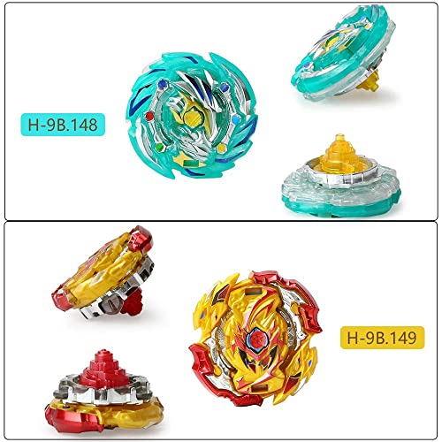 Ingooood Metal Master Fusion Gyro Toys For Kids, 6 Pieces Battling Top Battle Burst High Performance Set With 2 Launchers #TOP4