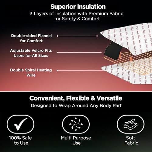 Image of Dr Trust USA Orthopedic Electric Heating Pad for Period Pain Relief I Heat Belt For Period Cramps, Lower Back Pain, Lumbar, Shoulder & Knee, 3 Heat Settings with Temperature Controller - 3101