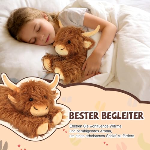 Peluche vache écossaise LSMN marron douce pour enfant - 3