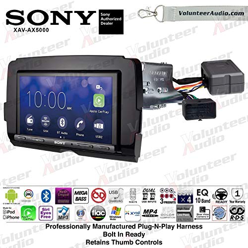 Sony XAV-AX5000 Double Din Radio Install Kit With Apple CarPlay, Android Auto, Sirius