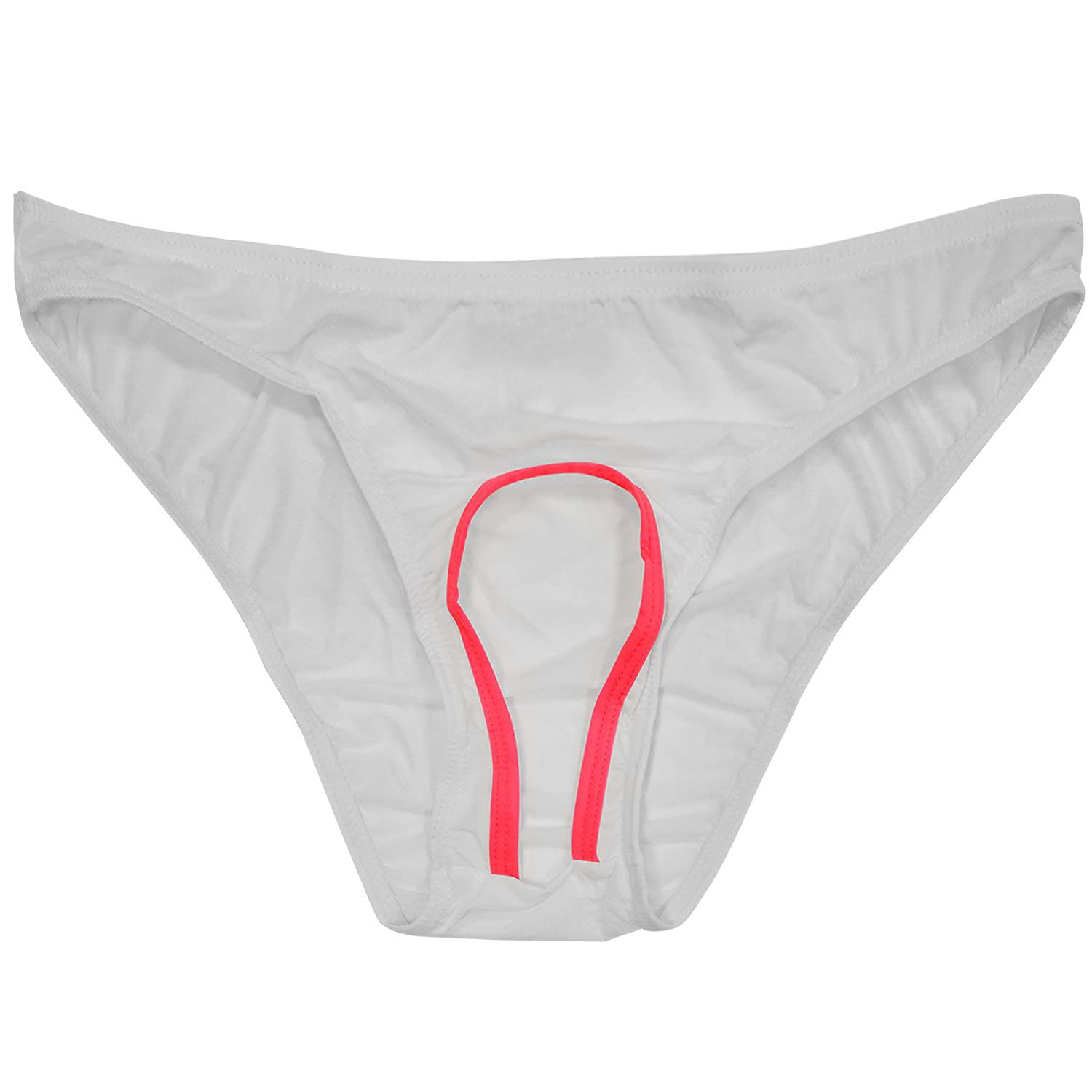 adonia baby Mens Crotchless Lingerie | Low Waist, Solid Pattern | Free Size Fits S, M, L | Comfortable & Bold Innerwear White-picture-48