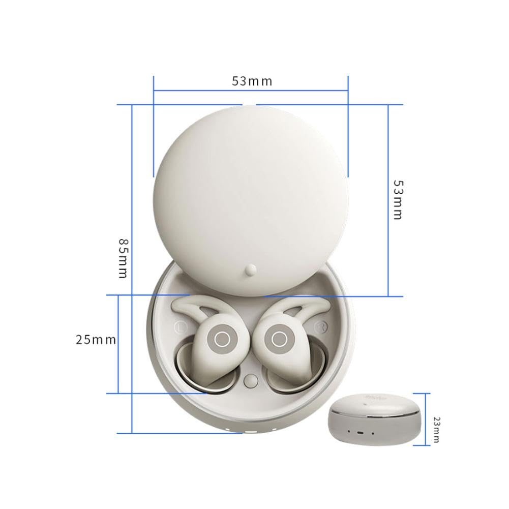 Auriculares Bluetooth compatibles con casco para dormir, auriculares inalámbricos con ajuste seguro de silicona, auriculares de aislamiento de ruido para navegación GPS y música, tiempo de