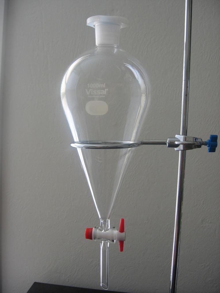 Beyondsupply-Lab Glass Separatory Separation Funnel PTFE Stopcock 250ml 24/29 New