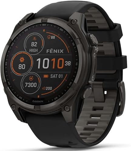 Garmin FENIX 8-47 MM, AMOLED, SAPPHIRE CARBON GRAY DLC TI…