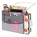 Produktbild mDesign Betttasche zum Einhängen  geräumiger Nachttisch Organizer aus Baumwolle  mit 3 Taschen  praktische Hängeaufbewahrung für Wasserflasche, Fernbedienung, Armbanduhr & Co.  dunkelgrau