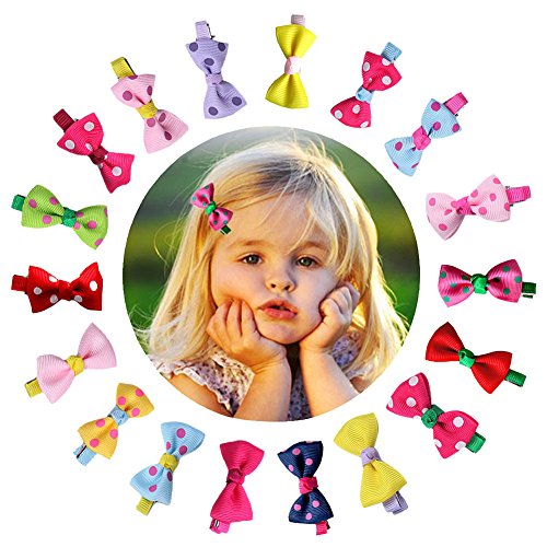 YASSON 10 Pièce Pince à Cheveux Fille à Pois Uni Mignon Chic Bébé Fillette Barrettes Epingle à Cheveux Couleur Aléatoire Cover