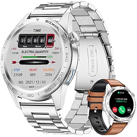SIEMORL Smartwatch Herren mit Telefonfunktion Cover