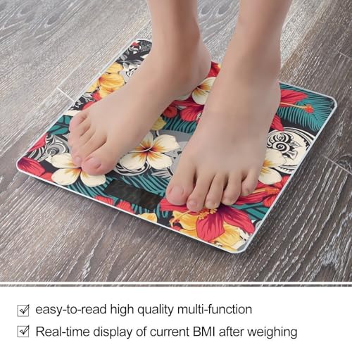 Báscula Digital de Baño con Diseño Hawaiano Colorido y Pantalla LCD miniatura 5