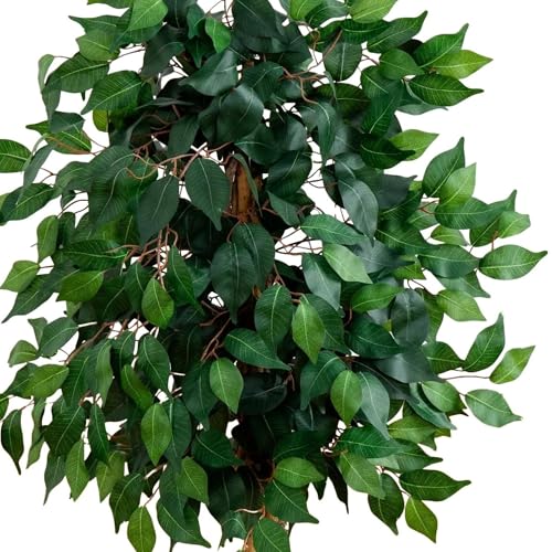 image for Nearly Natural 3ft Triple Trunk Artificial Ficus Tree with Natural Woo