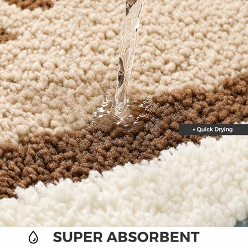 Image of Roseate Sands Super Soft Anti Skid (40x60 cm) Super Absorbent Mats Microfibre 2000 GSM Mat for Bathroom /Bedroom /Kitchen /Door Mat /Floor Mat (Pack of 1)